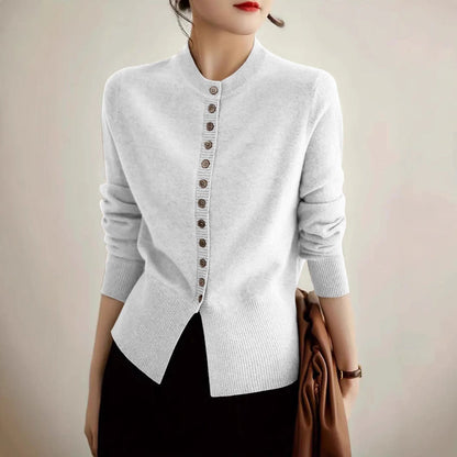 Dam Cardigan Enkel Viscose Normal Passform 95% Viskos-2