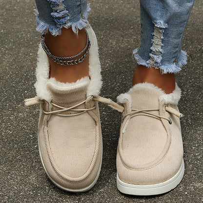 Dam Vinter Sneakers Trendig Design med Päls och Robust Sula 8