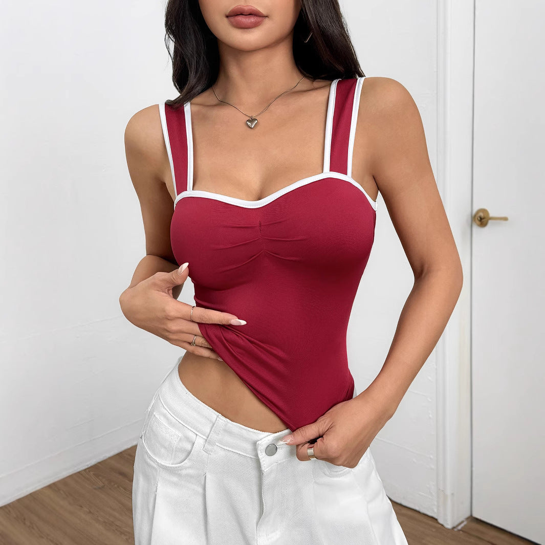 Kvinnors Tröja Färgblockerande Stickad Elastisk-2