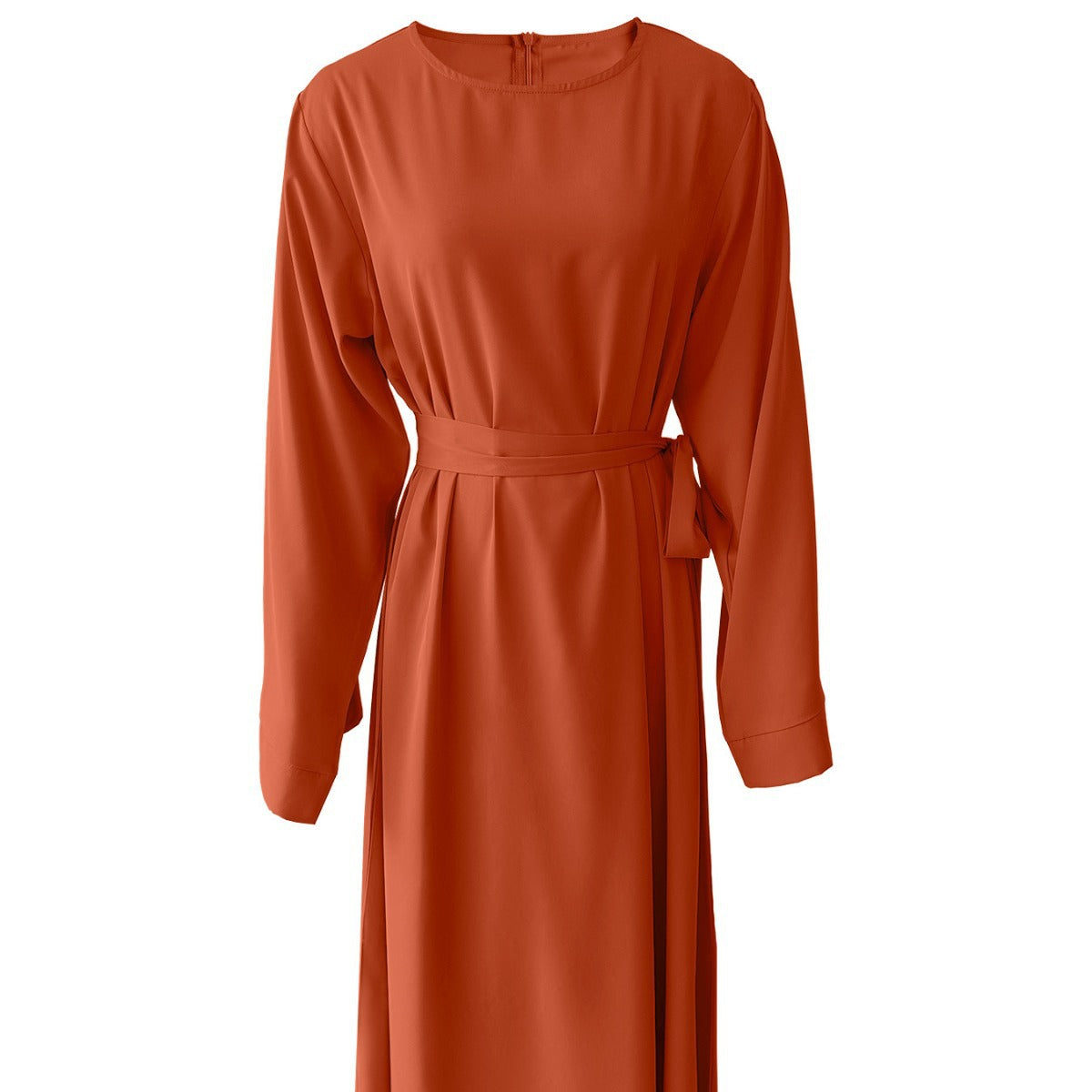 Maxikjol Dam med Snörningar i Polyester, Lång Kjol för Plus Size-2