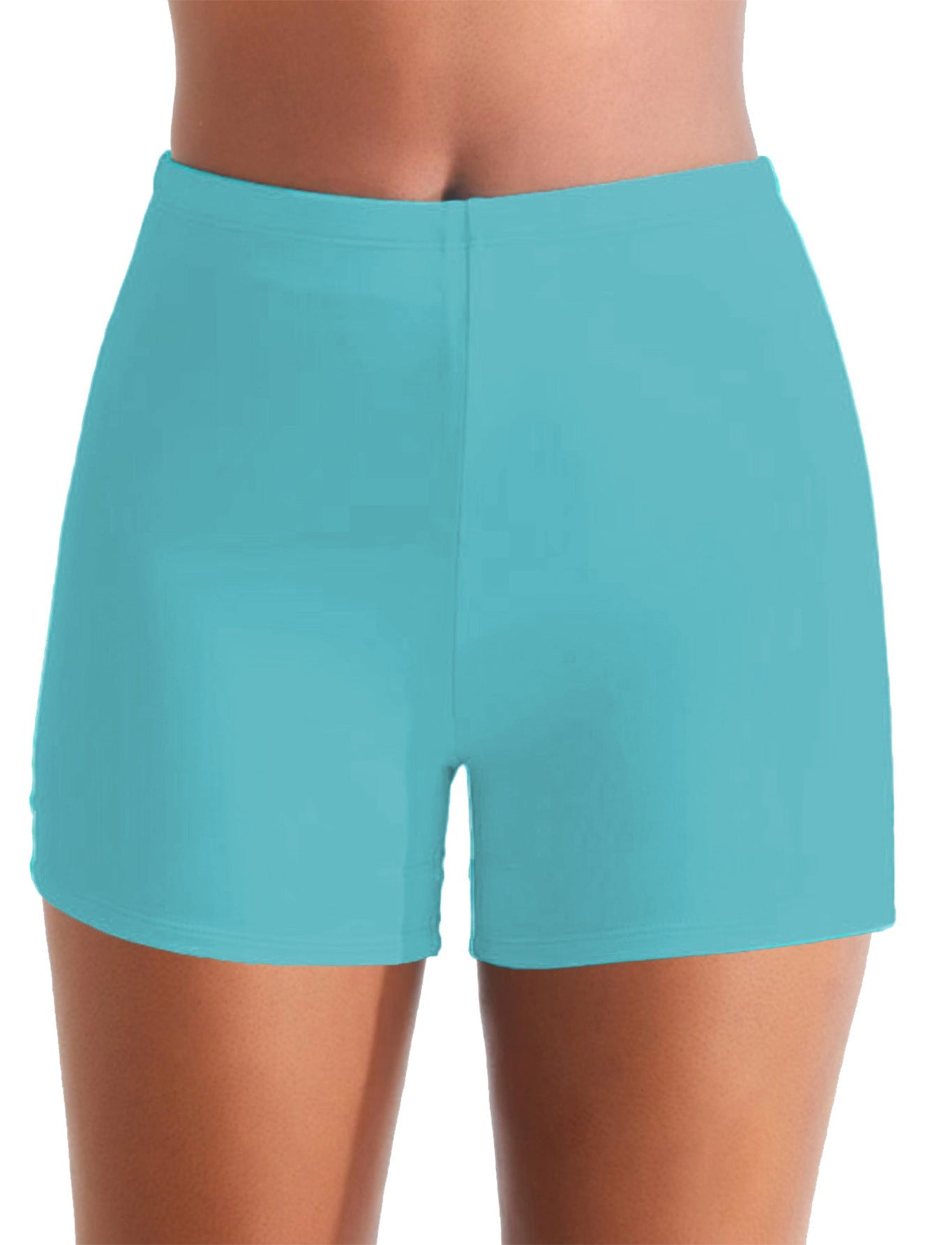 Sportiga Badshorts för Kvinnor med Hög Midja – Snabbtorkande Tyg, Bekväm Passform för Simning och Strandaktiviteter 1