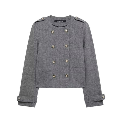 Dam Rock Set Långärmad Kappa Plisserad Kjol Högkvalitativt Material-1