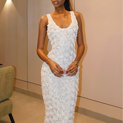 Variant image for Dam Aftonklänning Figursydd Blommönster Högkvalitativa Tyger-1