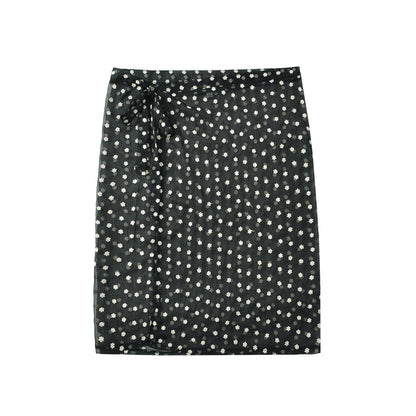 Dam Midi Kjol Blommig Design Elastisk Midja Hållbart Material 5