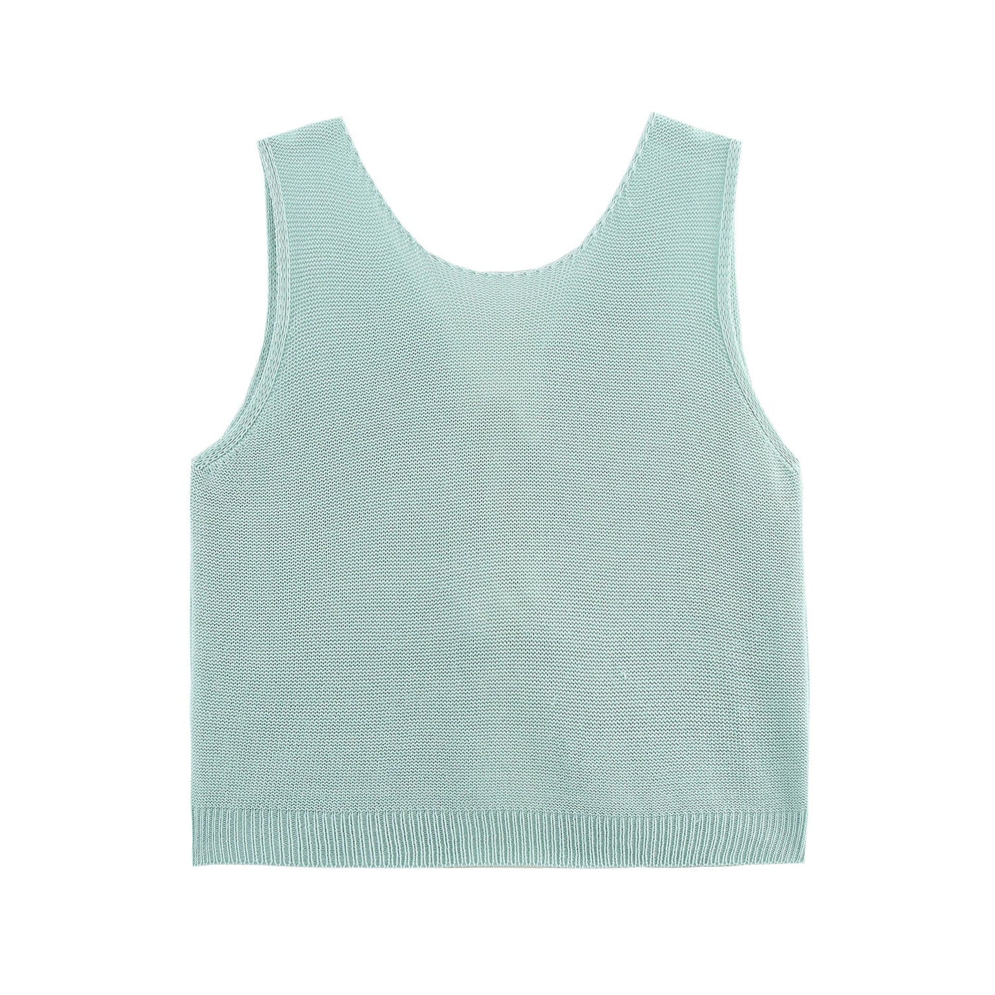 Kvinnors Stickad Topp Elegant Bomull med Fin Struktur 3