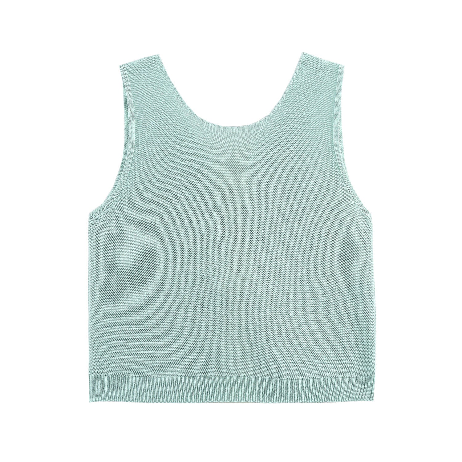 Kvinnors Stickad Topp Elegant Bomull med Fin Struktur 10