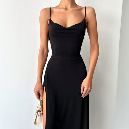 Dam Midiklänning A-linjeformad Fyrkantig Halsringning Polyester-5