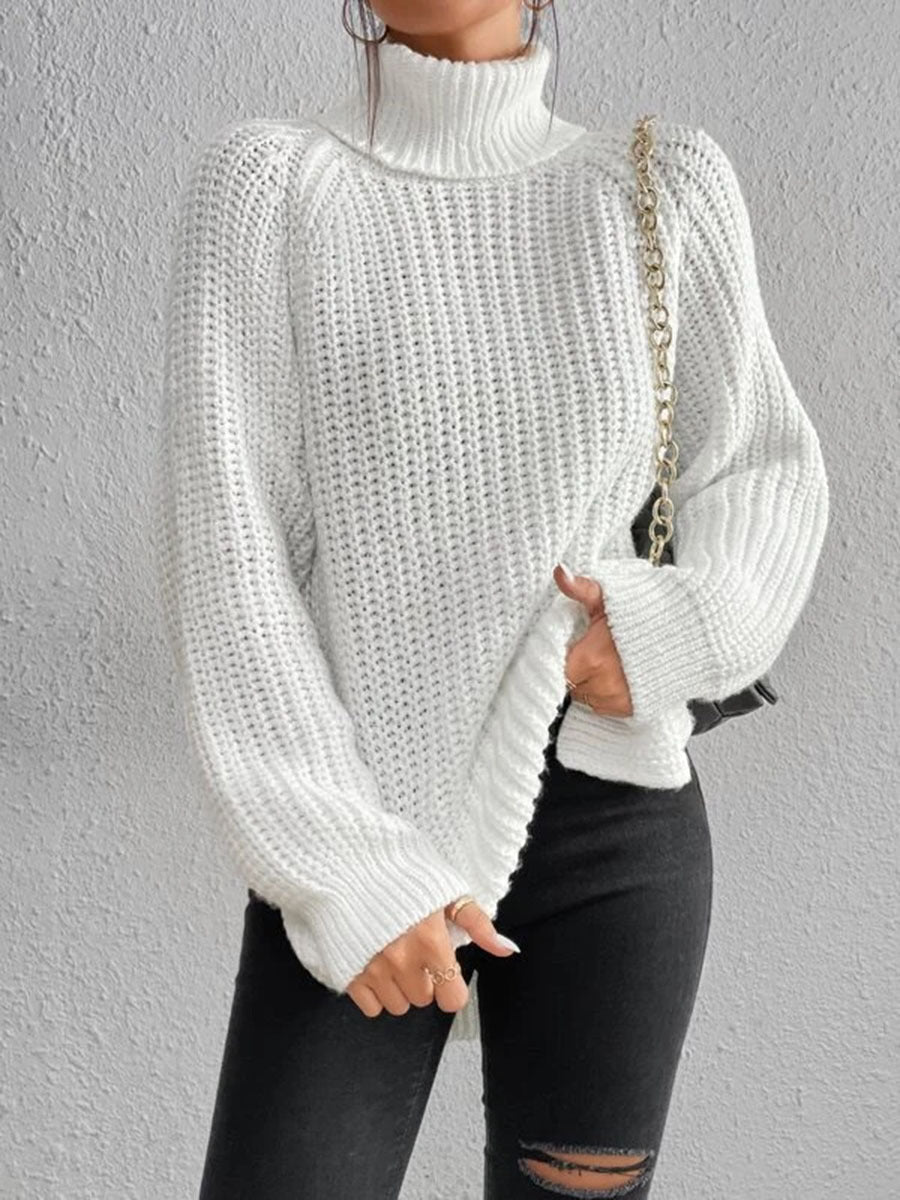 Kvinnors Jumper Enkel Linne Snygg-4