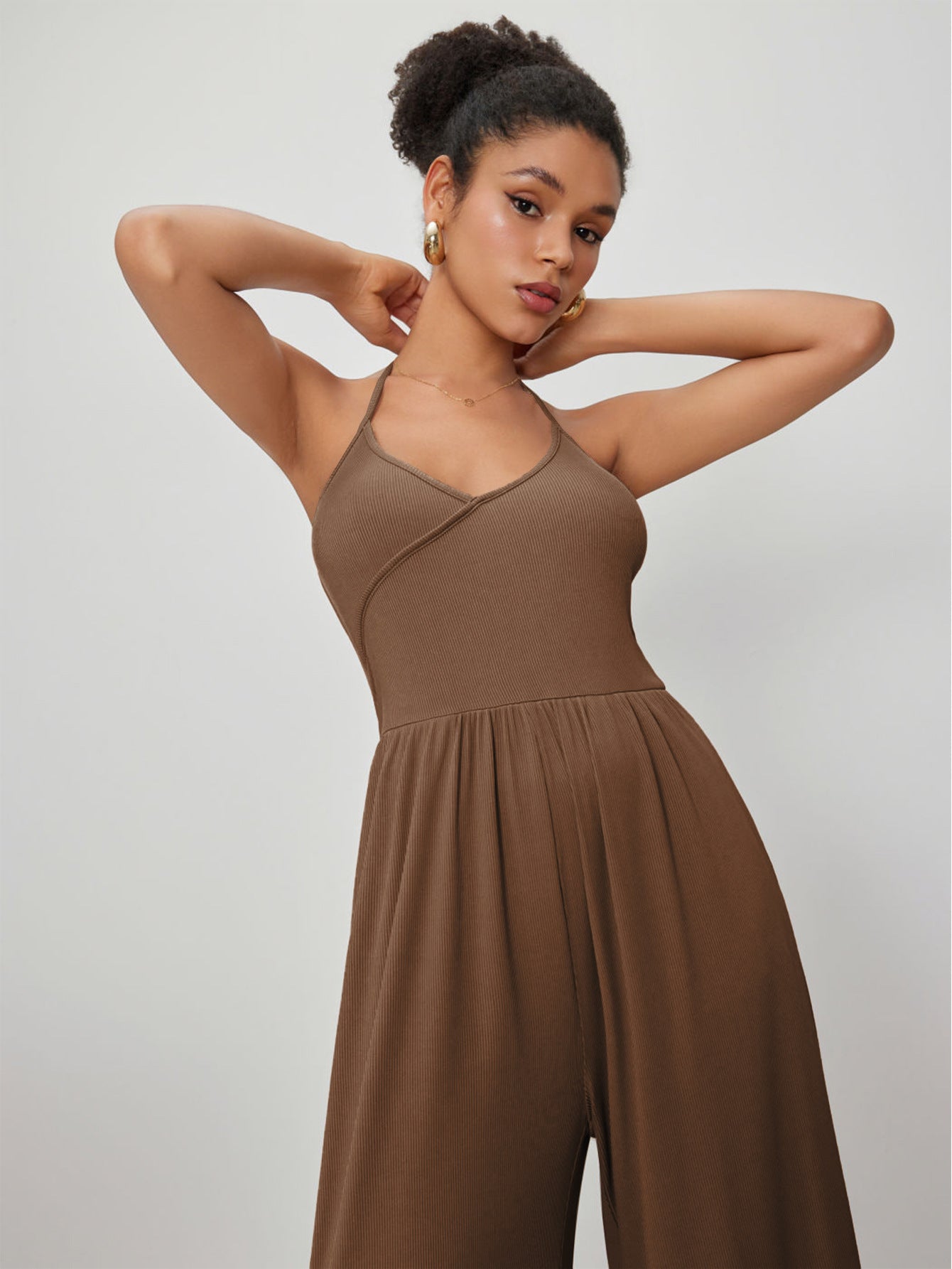 Variant image for Dam Jumpsuit Slim Fit Hög Midja Polyester Elastan-1