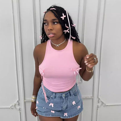 Kvinnors Slingtank Monokrom Polyester Spandex-5