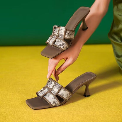 Kvinnor Slingback Sandaler Elegant Spetsdesign Hållbart Material 4