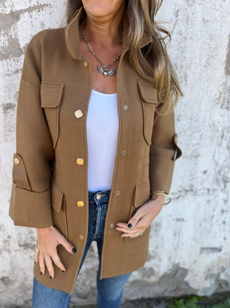 Variant image for Dam Vändbar Wollmantel Regular Fit Polyester-7