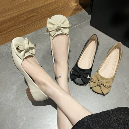 Kvinnors Ballerinas Elegant Slingdetalj Syntetiskt Läder-2