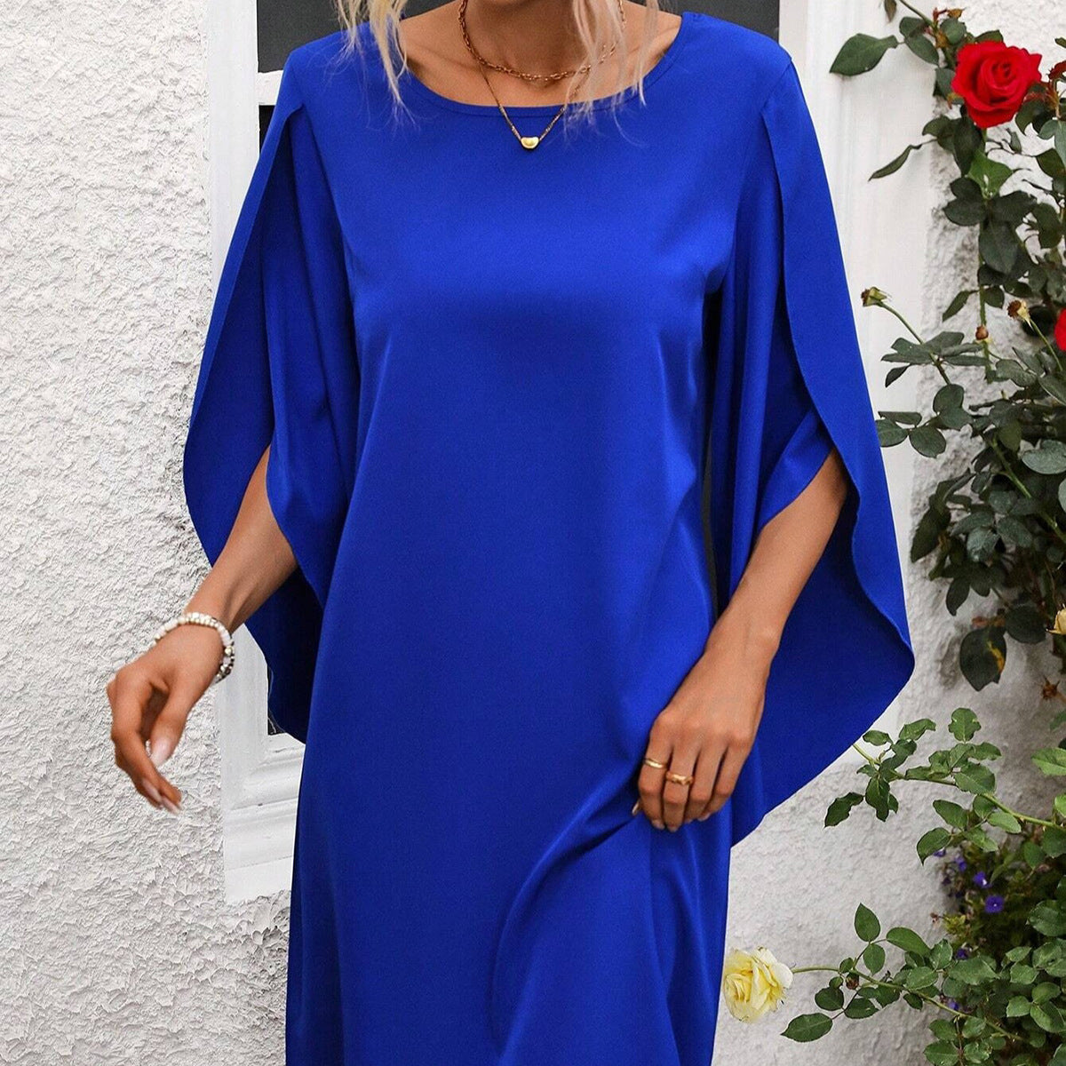 Dam T-shirt Litterär Retro Löst Sittande Polyester-4