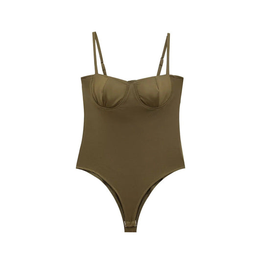 Kvinnors Bodysuit Justerbara Remmar Mjuk Elastisk Blandning 1
