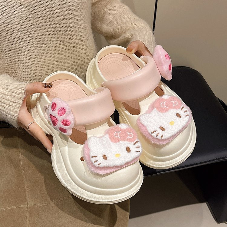 Sandaler Dam med Justerbara Remmar och Kattmotiv – Syntetiskt Läder, Bekväm och Lätt Design 2