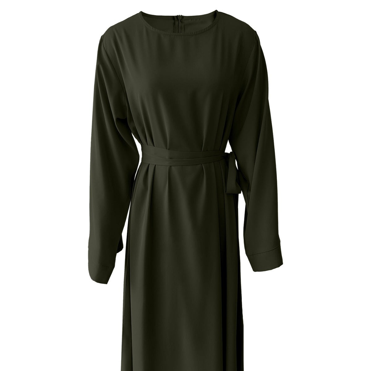Maxikjol Dam med Snörningar i Polyester, Lång Kjol för Plus Size-6