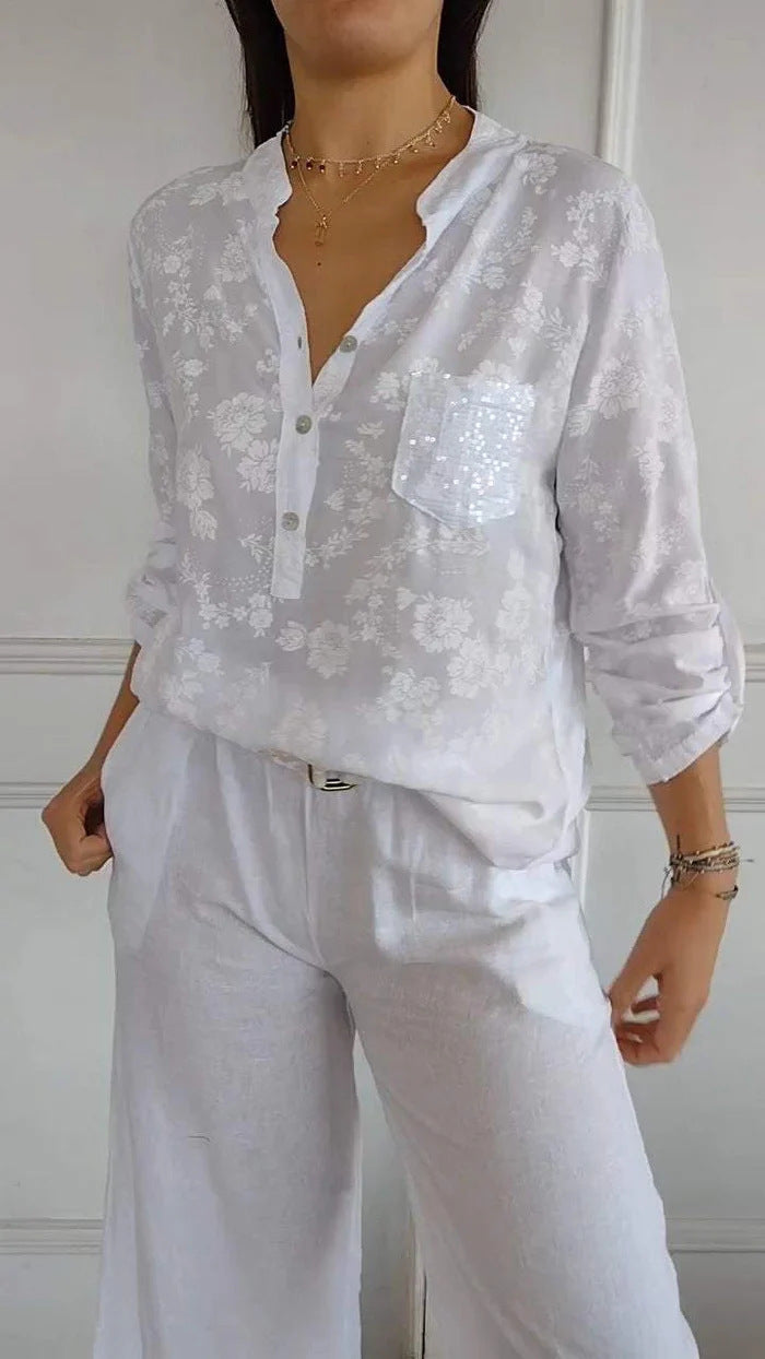 Dam Tröja Långa Ärmar Paljetter Polyester 5