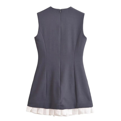 Kvinnors Aftonklänning med Statikrag och Ruffle Hem i Högkvalitativt Tyg-2