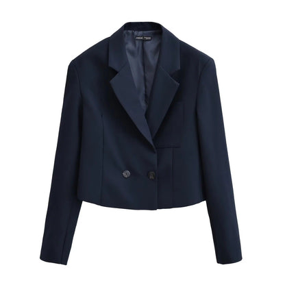 Dam Blazer Beskuren Chic Andningsbart Material 1