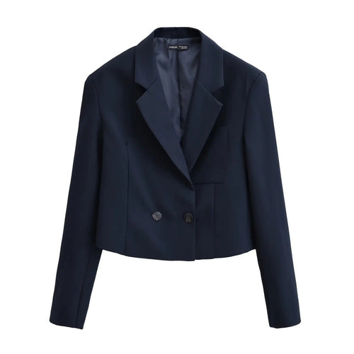 Dam Blazer Beskuren Chic Andningsbart Material 1