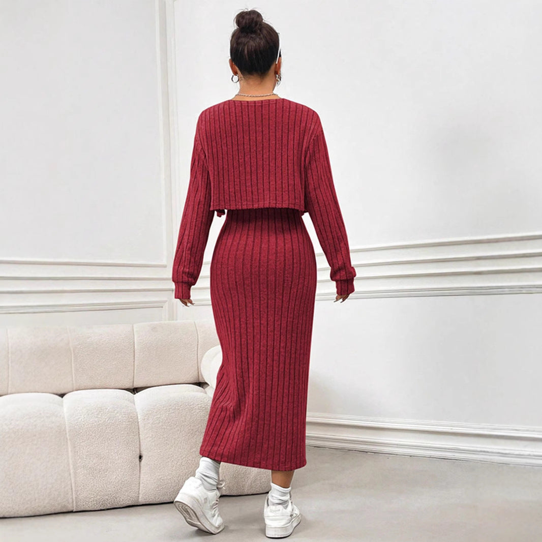 Damklänning Midi Spaghettiband Polyester Delad Design-5