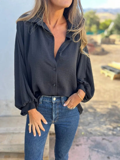 Variant image for Herrskjorta Långärmad Med Lösa Puffärmar Polyester-33