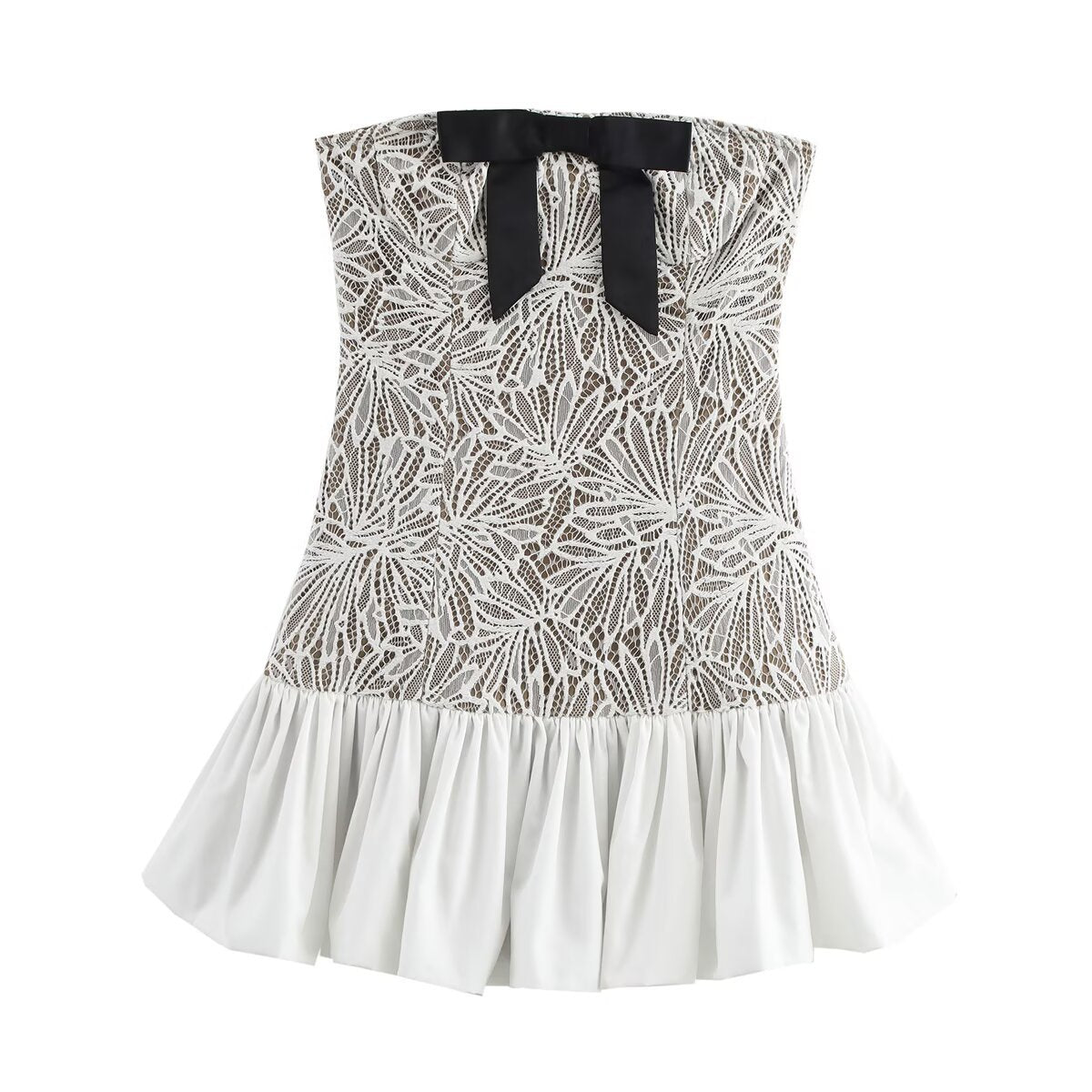 Damklänning Asymmetrisk Kjol Polyester Ärmlös Medelhög Midja-1