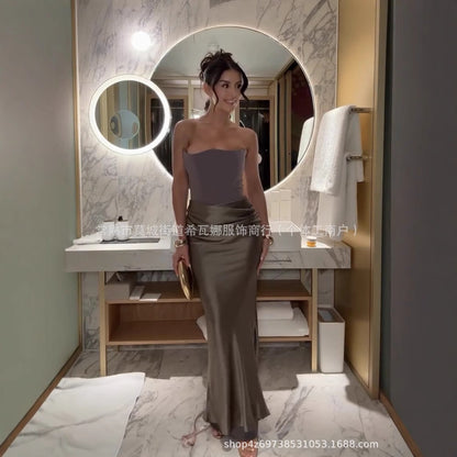 Kvinnors Aftonklänning V-ringning Svängande Nederkant Andningsbart Material 5