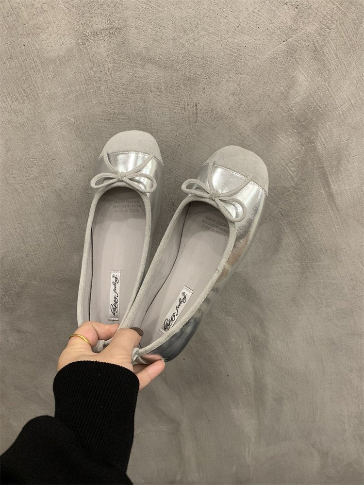 Kvinnors Ballerinaskor Mjuk Mocka Slingdetalj Elegant Komfort 8