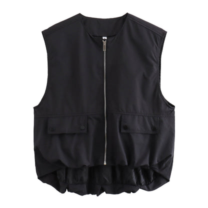 Dam Cardigan Västar Polyester Bomull-5