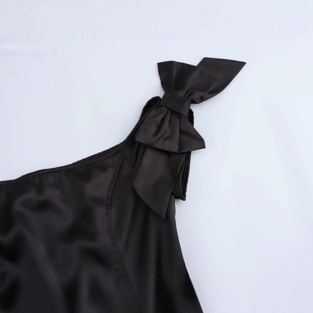 Dam Minikjol Klänning Patchwork Polyester Ärmlös-4