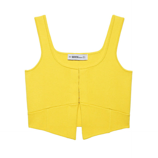 Dam Ärmlös Top med Beskuren Design Mjukt Stretchigt Material 1