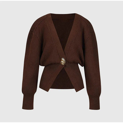 Kvinnors Cardigan Elegant Knappdetalj Mjuk Bomullsblandning 7