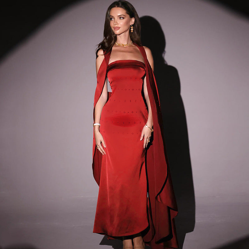 Kvinnors Aftonklänning Bustier Satin Elegant Figur-Hugging Design 2