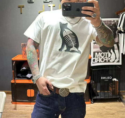 Dam T-shirt Djurmotiv Standardpassform Andningsbar Bomull-1