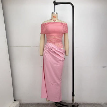 Variant image for Kvinnors Bodycon Klänning Off-Shoulder Hög Midja Polyester-1