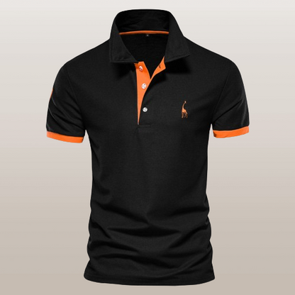 Herr Polo T-shirt Klassisk Stil Bomullsblandning-3