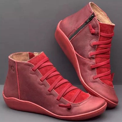 Kvinnor Högtoppsneakers Läder Unik Snörning Dragkedja 2