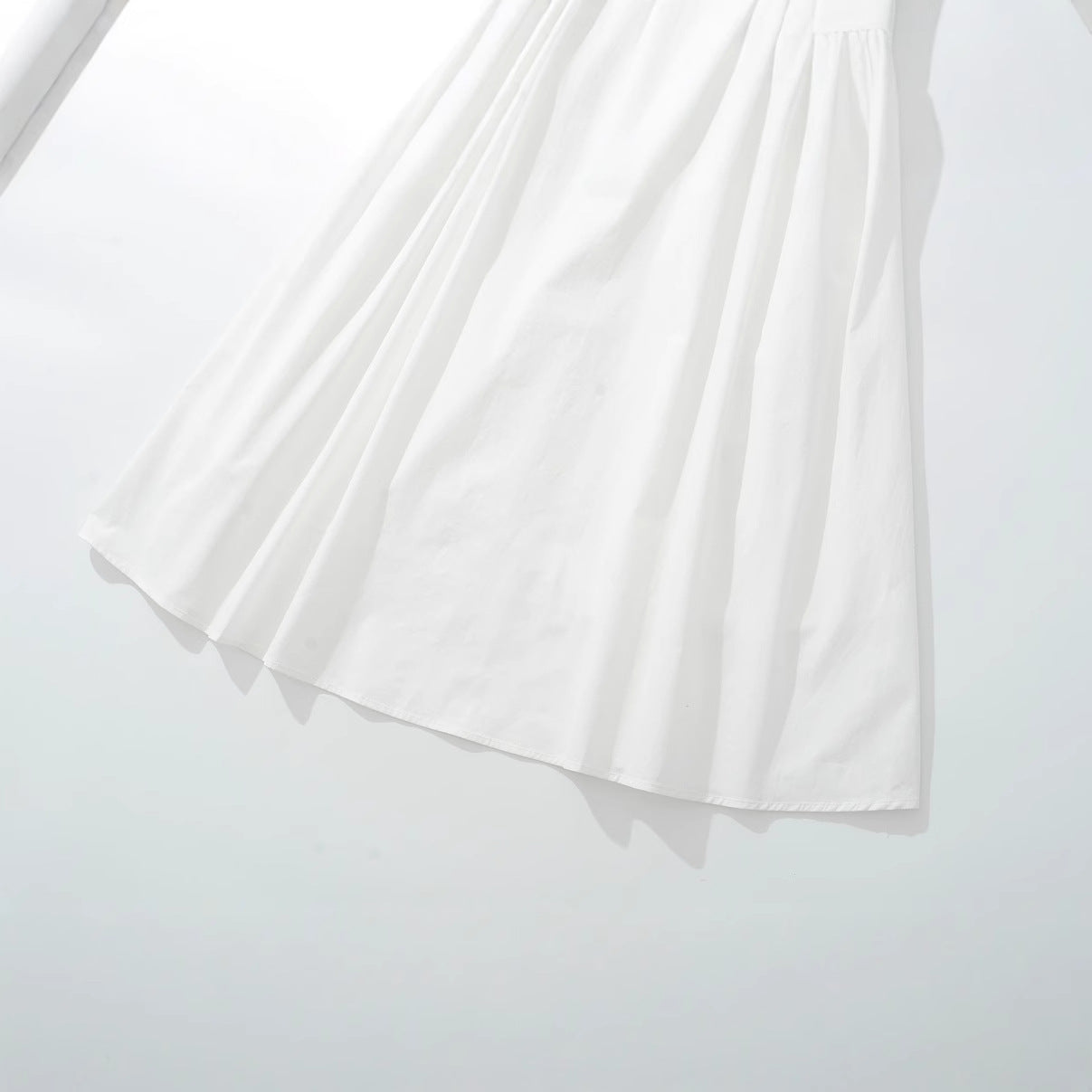 Kvinnors Klänning Puffärmar Rufsad Lätt Tyg 4