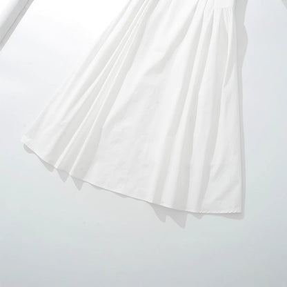 Kvinnors Klänning Puffärmar Rufsad Lätt Tyg 4