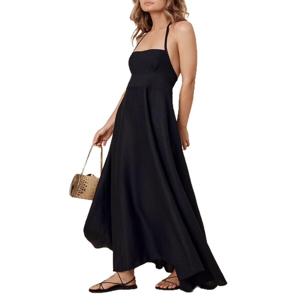 Fina Dam Klänningar Ryggfri Hög Midja 100% Polyester-4