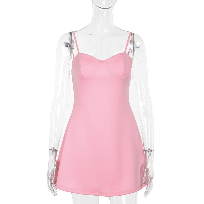 Sommarklänning Dam A-linje Hjärtformad Halsringning Andningsbar-1