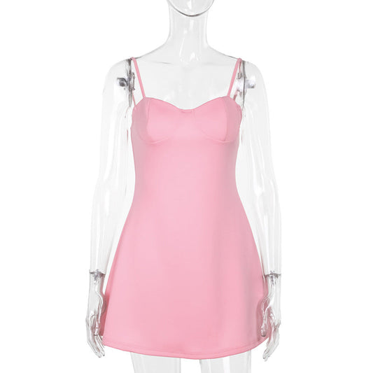 Sommarklänning Dam A-linje Hjärtformad Halsringning Andningsbar-1