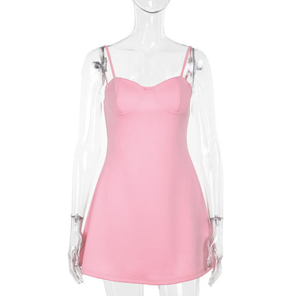 Variant image for Sommarklänning Dam A-linje Hjärtformad Halsringning Andningsbar-1