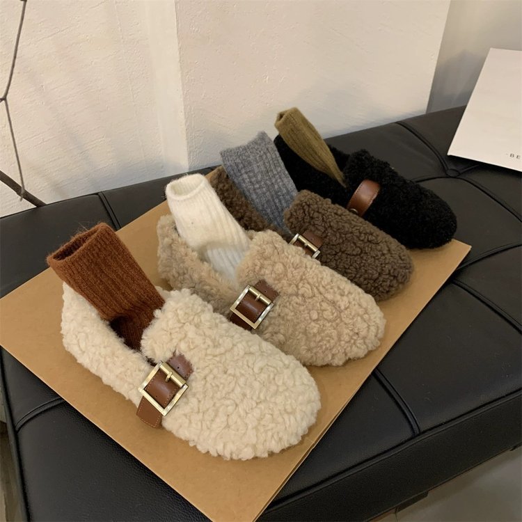 Kvinnor Mulor Fleece Bekväm Design med Dekorativt Spänne 2
