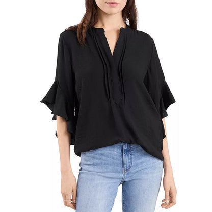 Variant image for Dam Skjorta Blommiga Ärmar Ståkrage Polyester-1