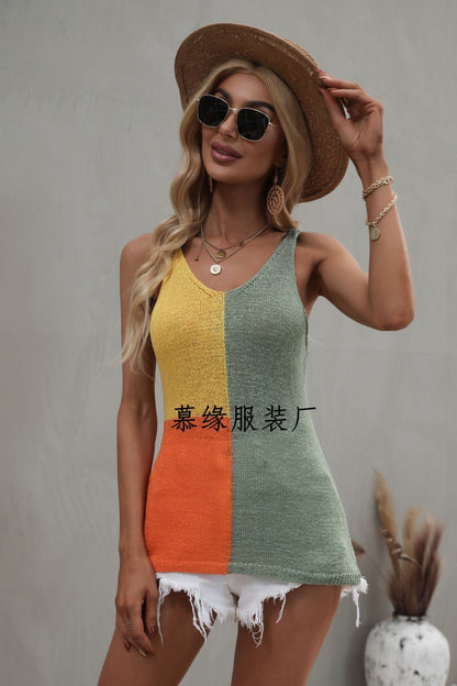 Variant image for Dam Stickad Tröja Färgblockering Akryl-1