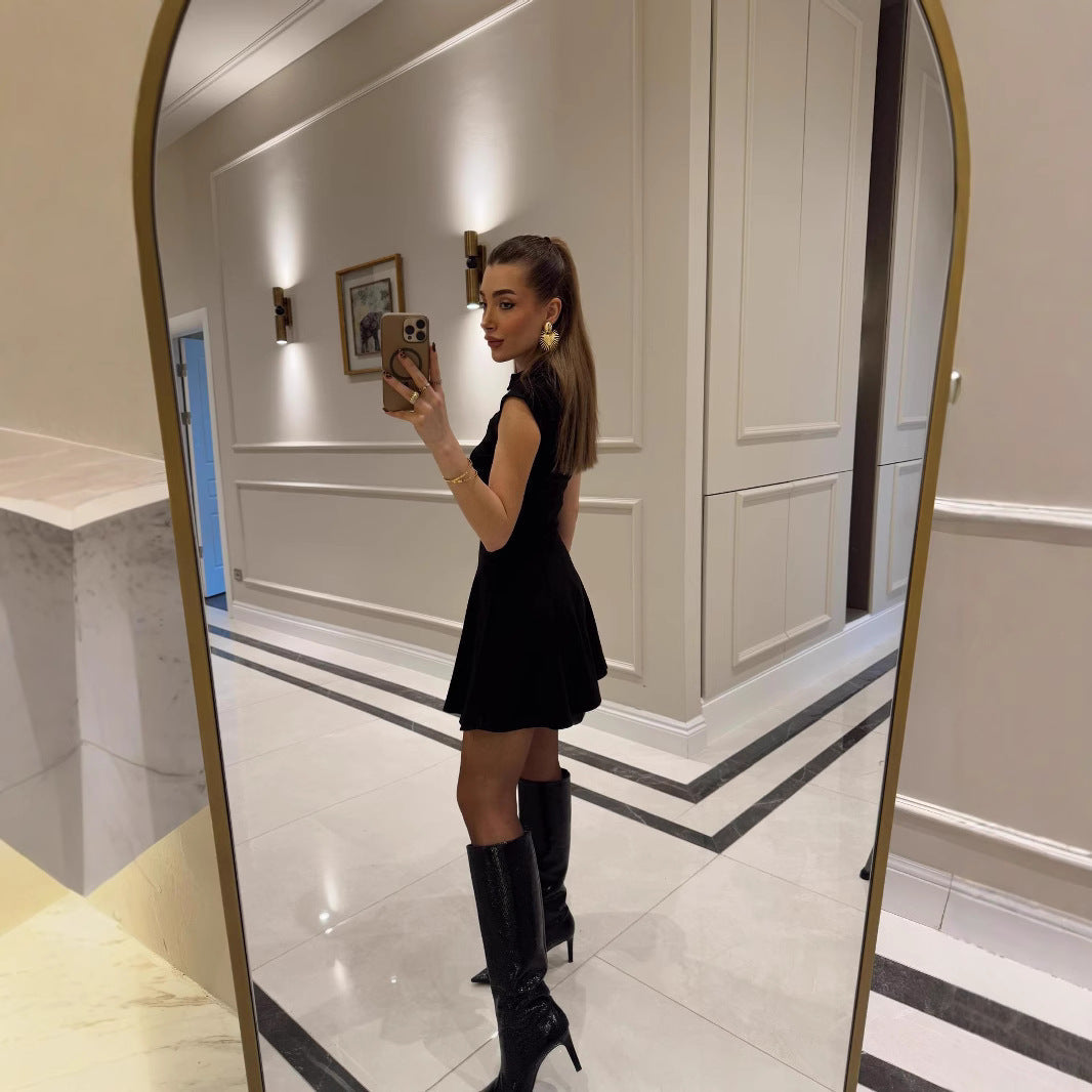 Kvinnor Sportklänning A-Line Kort Polyester-4