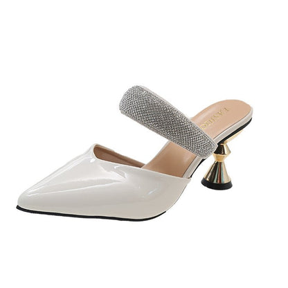 Variant image for Kvinnor Slingback Pumps Elegant Kristallrem Blockklack-1